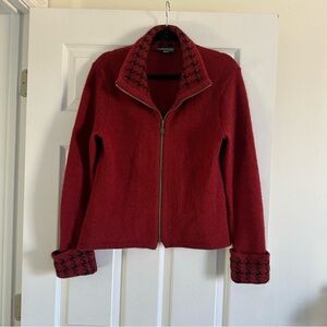 Size S McDonald Vintage Possum Merino Wool Sweater Zippered Cardigan
